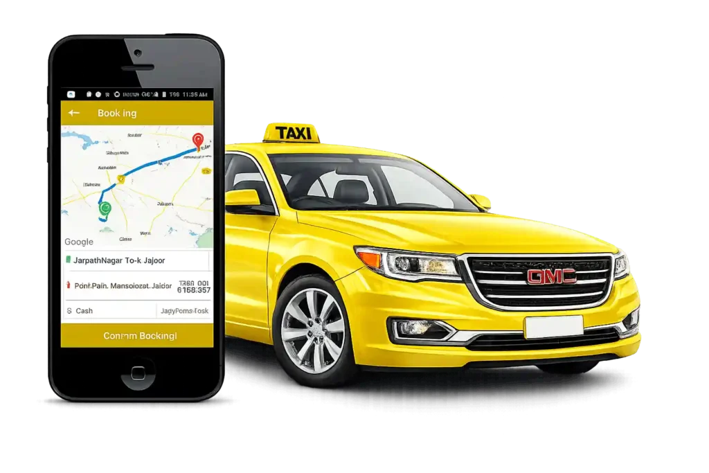 Mobile taxi booking application for Dammam airport to Khobar taxi reservations and airport transfers .