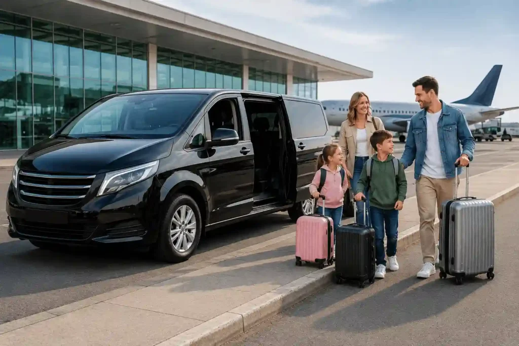 Dammam to Riyadh taxi airport transfer with family luggage.