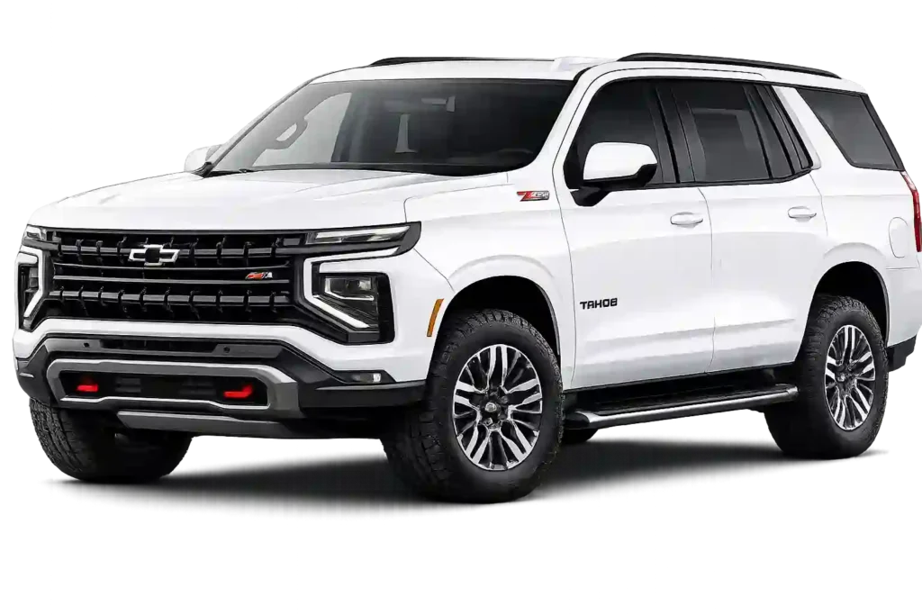 White Chevrolet Tahoe SUV for Khobar to Bahrain taxi service and airport transfers.